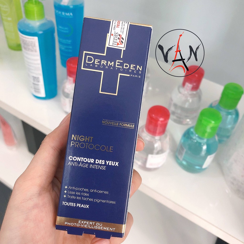 [ Tem chính hãng] Kem Dưỡng Mắt, Ngăn Lão Hoá Ban Đêm Dermeden Intense Anti – Agening Eye Contour 15ml | BigBuy360 - bigbuy360.vn