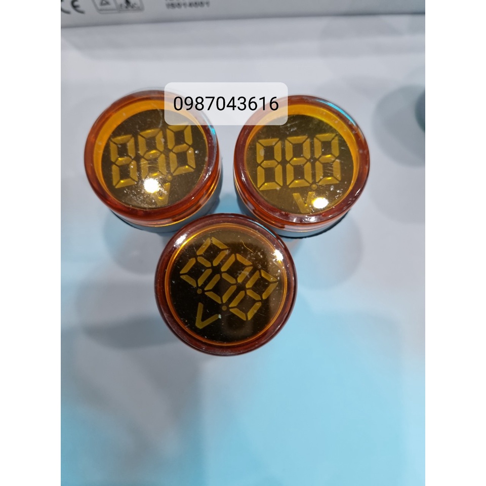 Đèn báo vôn, đèn báo hiển thị điện áp phi 22mm