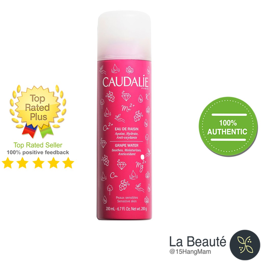 Caudalie Grape Water - Xịt Khoáng Cấp Nước, Dưỡng Ẩm [75ml/200ml]