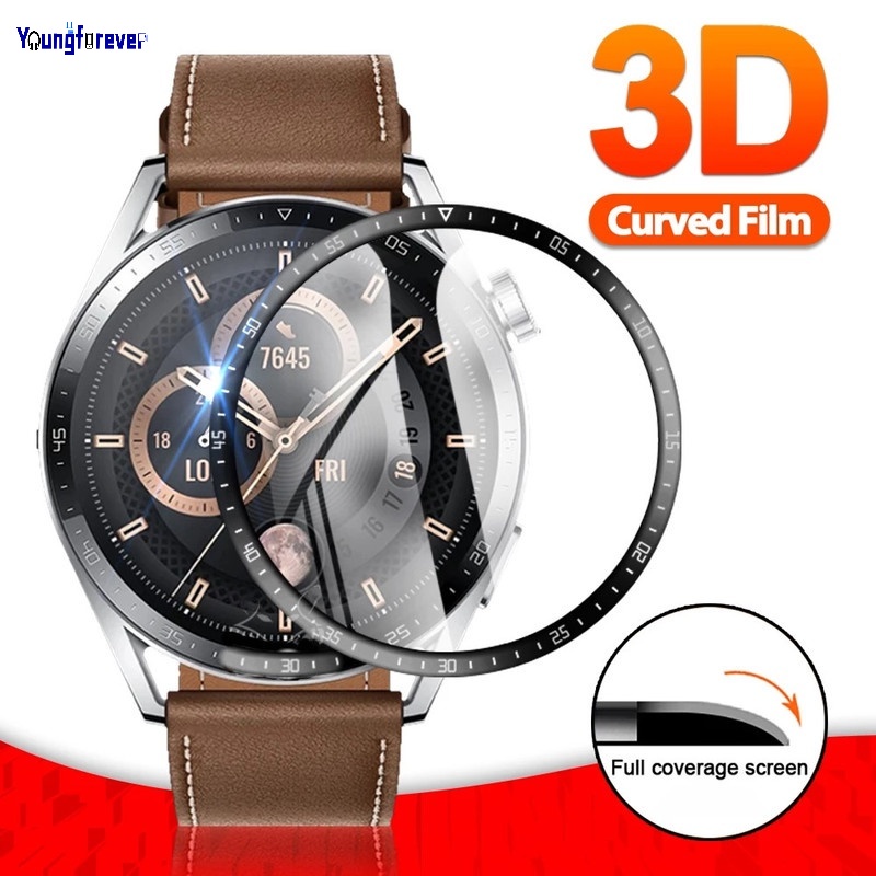 Miếng Dán Bảo Vệ Toàn Màn Hình Siêu Mỏng Cong 3D Cho Huawei GT 3 Pro 43mm 46mm