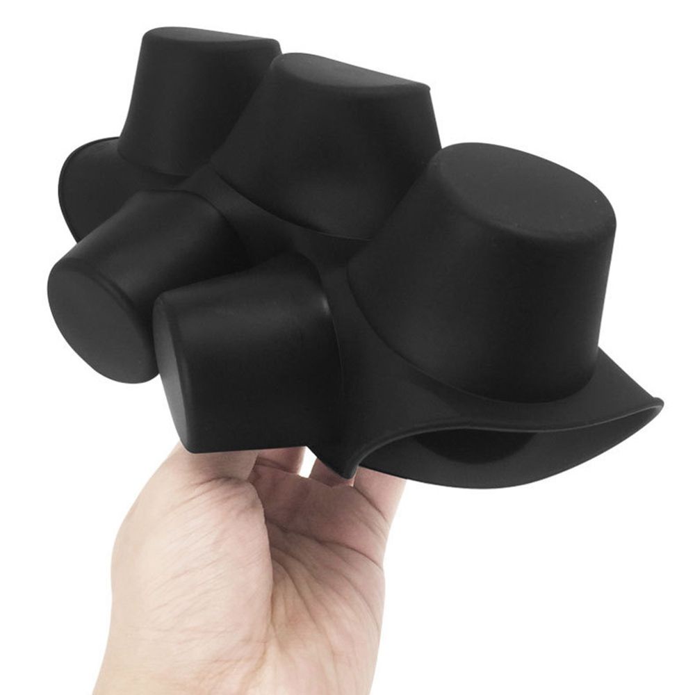 Khuôn silicon nướng bánh muffin trong nồi chiên không dầu cỡ lớn gồm 7 ô màu đen an toàn DIY