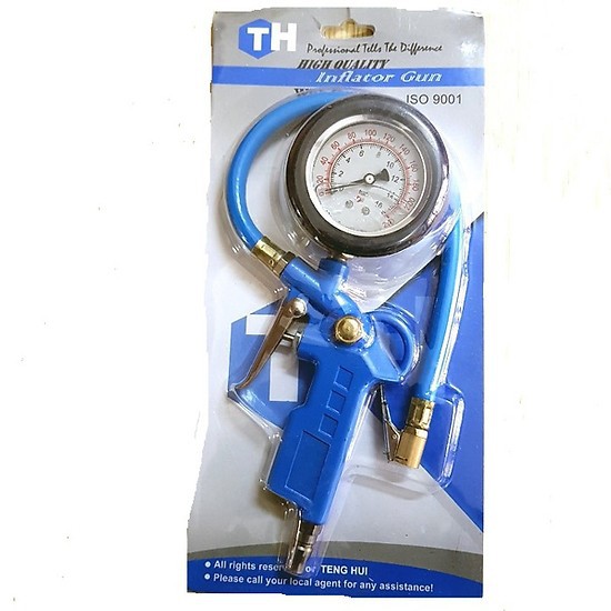 Bơm đồng hồ TH, Súng Bơm Lốp Đồng Hồ Áp Suất Ngâm Dầu