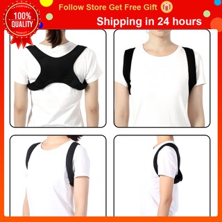 [Forest]Đai đeo hỗ trợ điều chỉnh tư thế chống gù lưng bằng vải tổng hợp màu đen 19.0 * 12.0 5.0cm