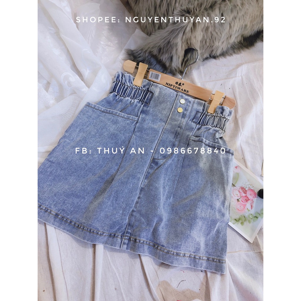 Chân váy bò cạp chun ULZZANG