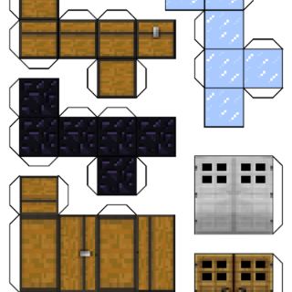 5 Combo Mô hình giấy block(khối) Minecraft