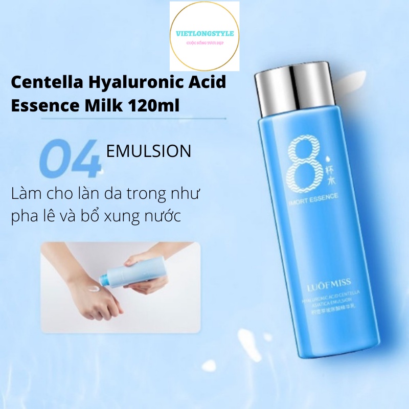 Bộ Chăm Sóc Da Mặt Hyaluronic Acid Dưỡng Ẩm Kiểm Soát Dầu Se Khít Lỗ Chân Lông Toner Emulsion Kem Dưỡng Mắt BB