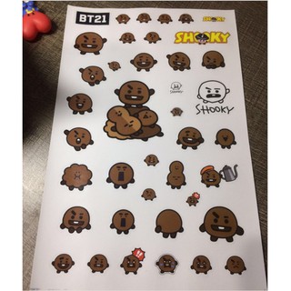 Sticker dán sổ khổ lớn A4 BT21 BTS A1