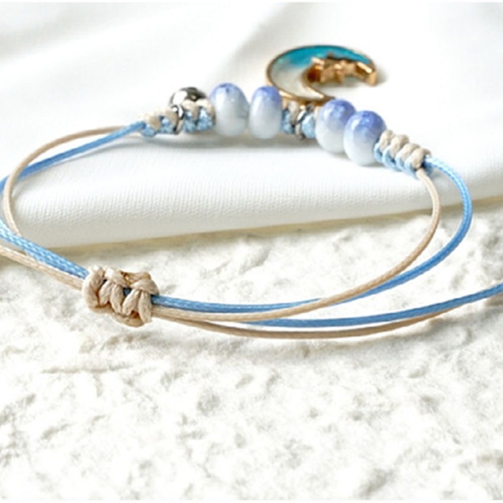 Vòng Tay Hình Mặt Trăng/Ngôi Sao Có Thể Điều Chỉnh Cho Cặp Đôi