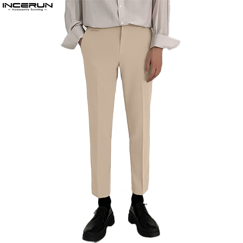 Quần dài INCERUN màu sắc đơn giản thời trang cho nam