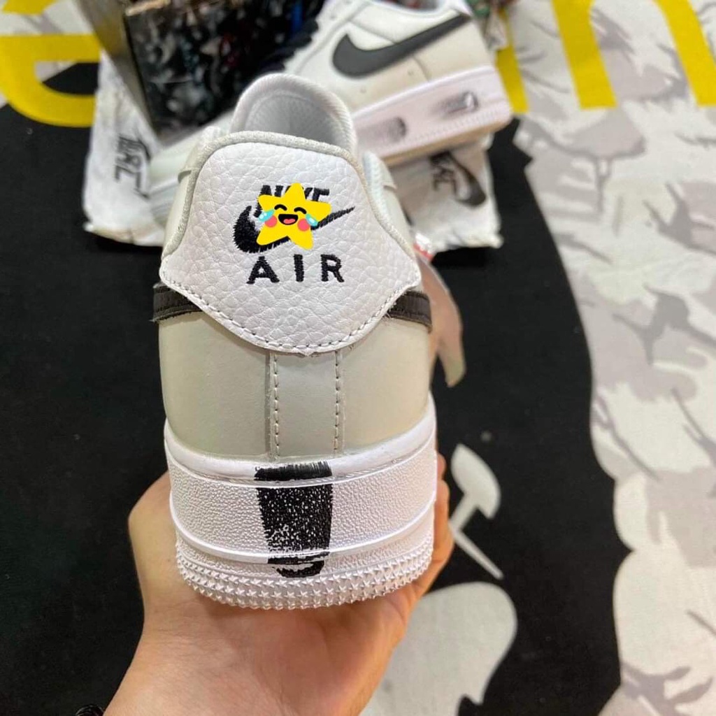 Giày Sneaker Nam Nữ - Giày Air Force 1 AF1 Trắng Hoa Cúc Sơn Đế Tróc Sơn Cổ Thấp