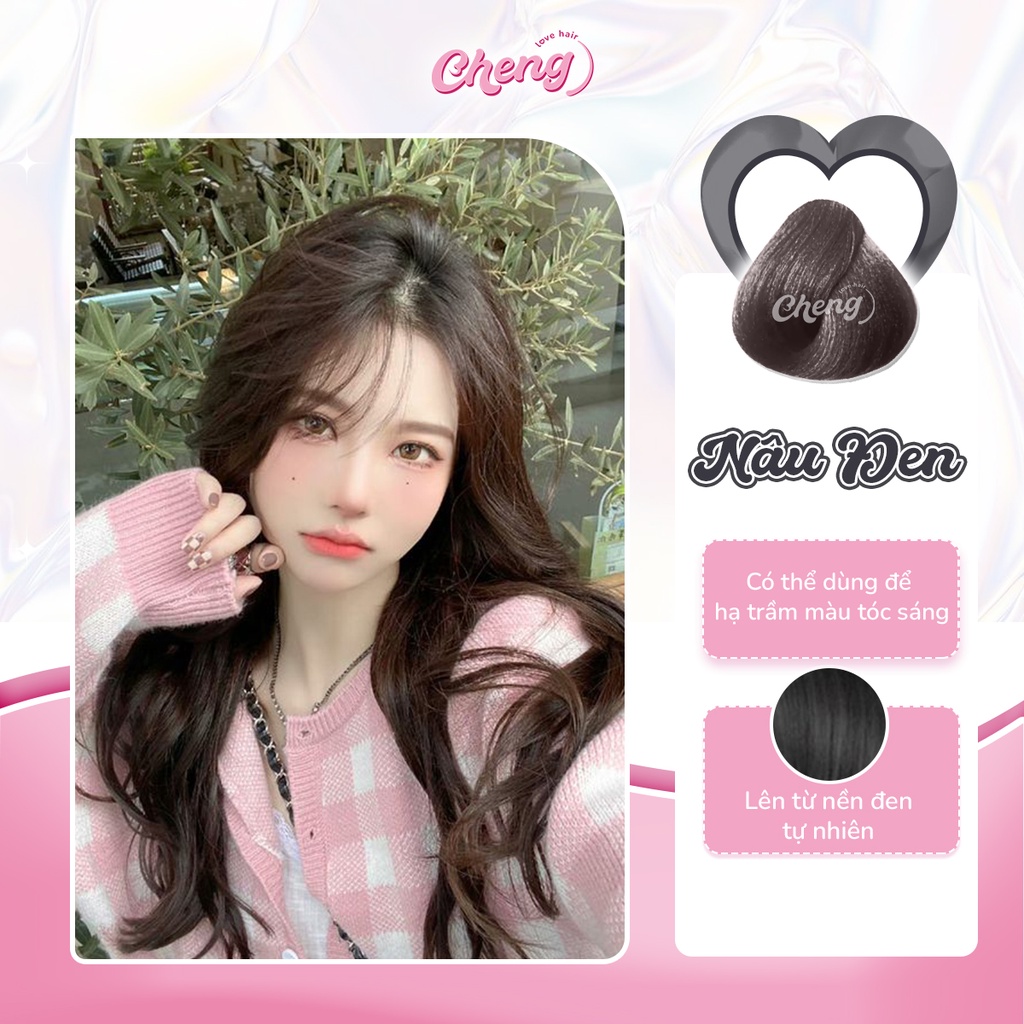 [Mã SKAMFM57 giảm 10% đơn 100K] Thuốc Nhuộm Tóc Màu NÂU ĐEN Không Tẩy | Chenglovehair, Chenglovehairs