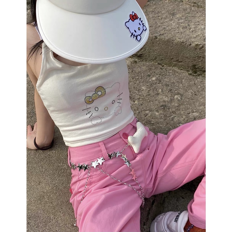 Chuỗi Dây Xích y2k Xương Cá Thủ Công Đeo Thắt Lưng Phụ Kiện Cho Nữ