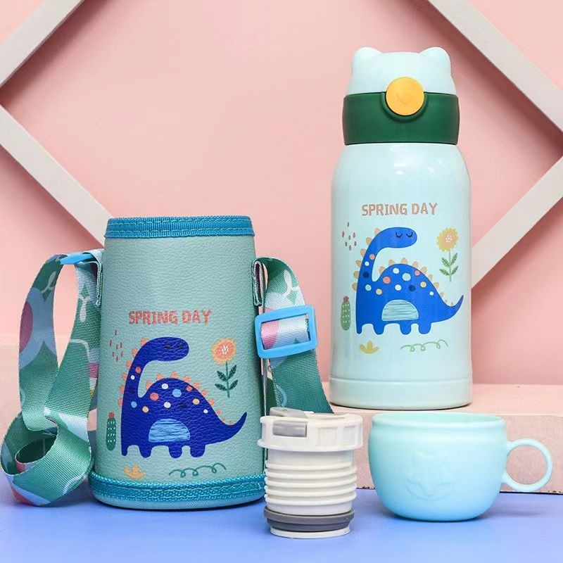 Ninikids: Bình nước giữ nhiệt cho bé đi học có ống hút