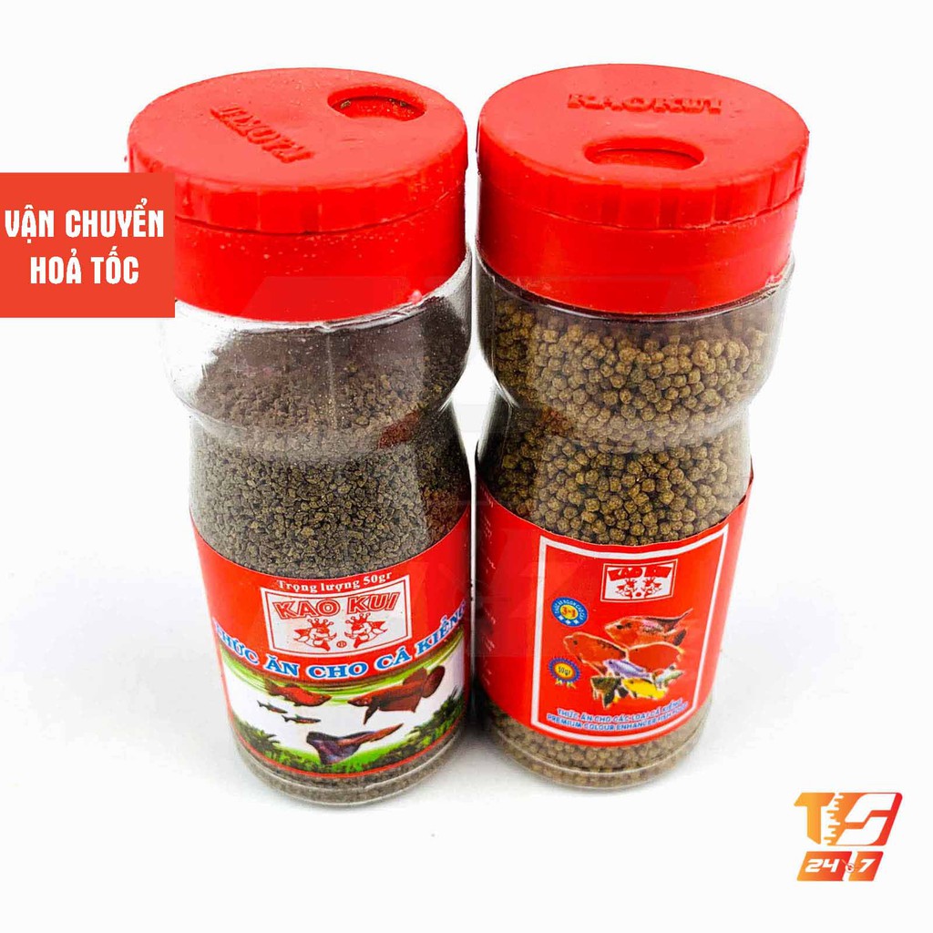 Hũ Thức Ăn Cá KaoKui 50g - Cám Cho Cá Cảnh Hạt Mịn, Hạt Nhỏ