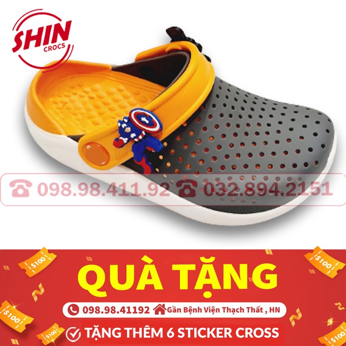Dép cross cho bé họa tiết sục bít đầu nhiều màu lựa chọn MAICORS2SA tặng thêm 4 sticker cross