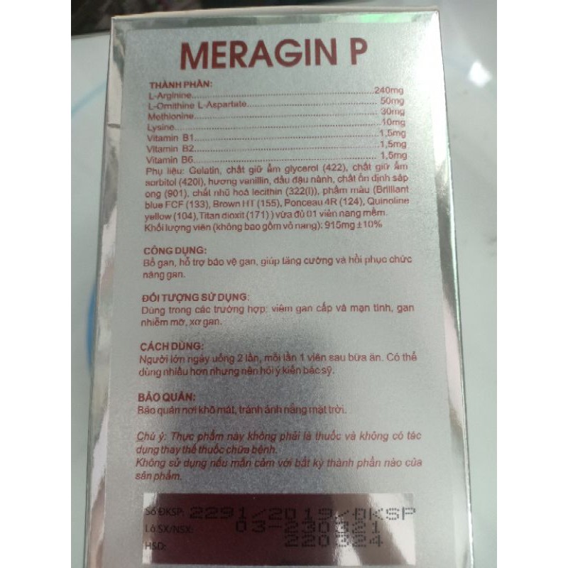 Megarin P  mát gan, giải độc gan do bia rượu, hạ men gan