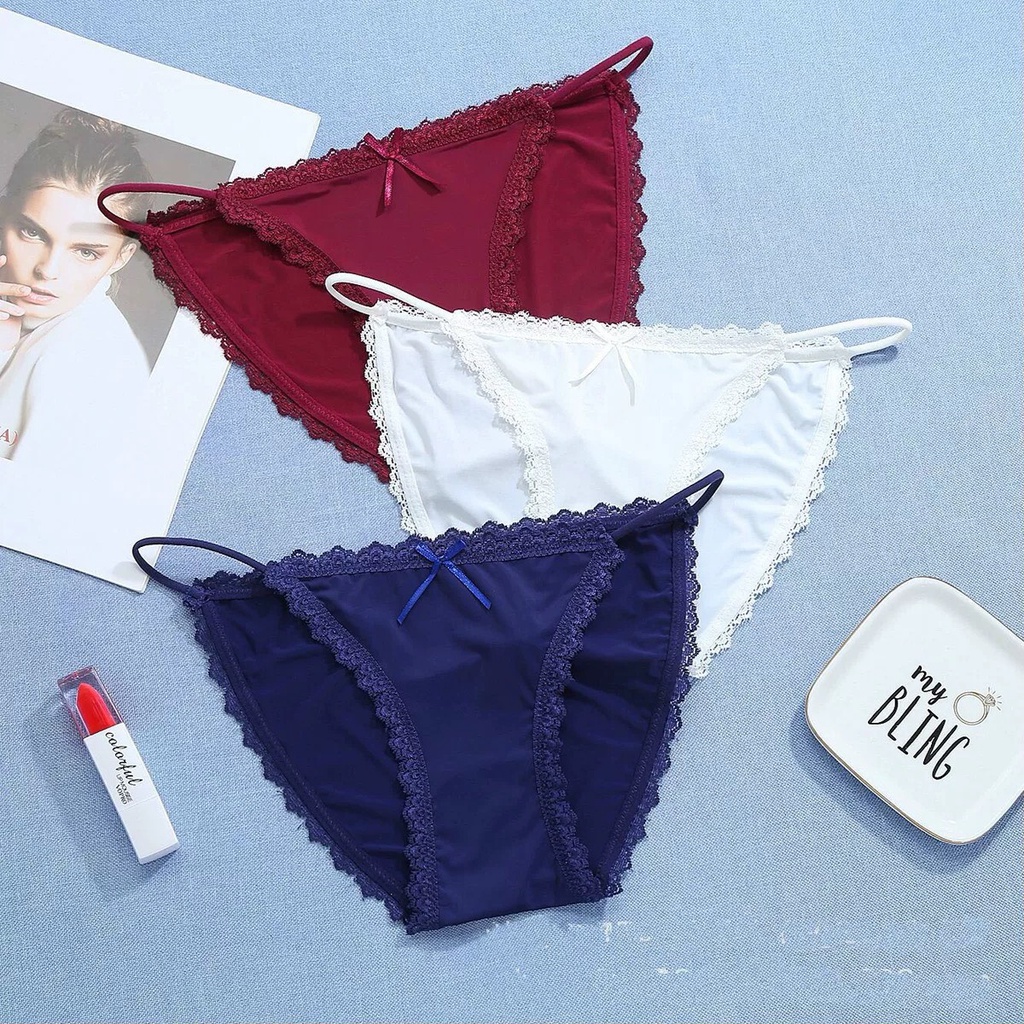 Quần lót cao cấp viền ren dây mảnh ❤ Quần Lót Ren Su cao cấp mềm mại kháng khuẩn sexy gợi cảm QL59