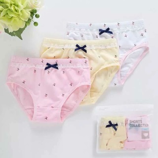 Set 2 quần lót bé gái, quần chip ren nơ cho bé gái