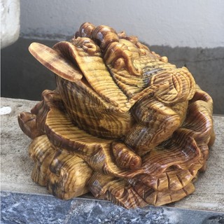 Thiềm Thừ - Cóc Ngậm tiền - Gỗ Huyết Long - Size 13, 15cm