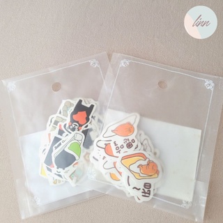 Set sticker bịch mèo dễ thương trang trí sổ trang trí điện thoại Linn