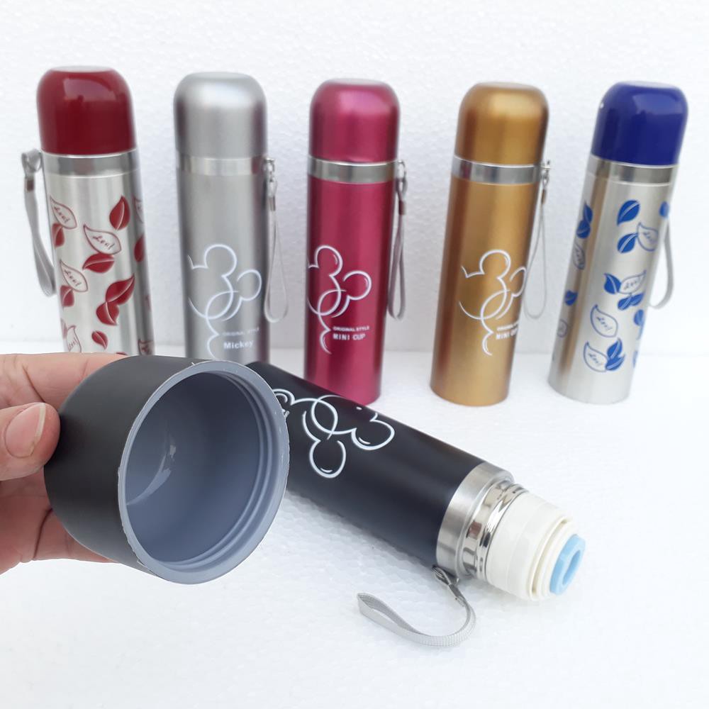 Bình giữ nhiệt 500ml hình in 1 màu Model22001 ly cốc cách nhiệt