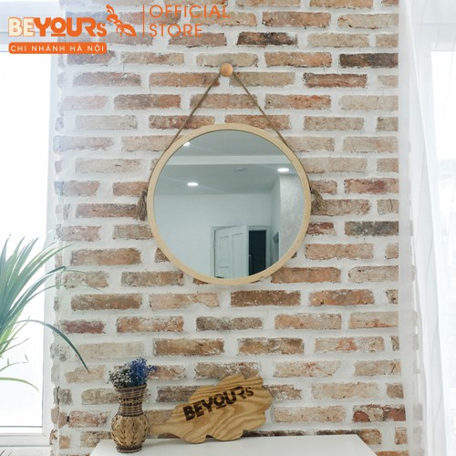 Gương Tròn Soi Treo Tường BEYOURs Khung Gỗ Decor Mia-Circle-Mirror Trang Điểm Đẹp Nội Thất Phòng Ngủ