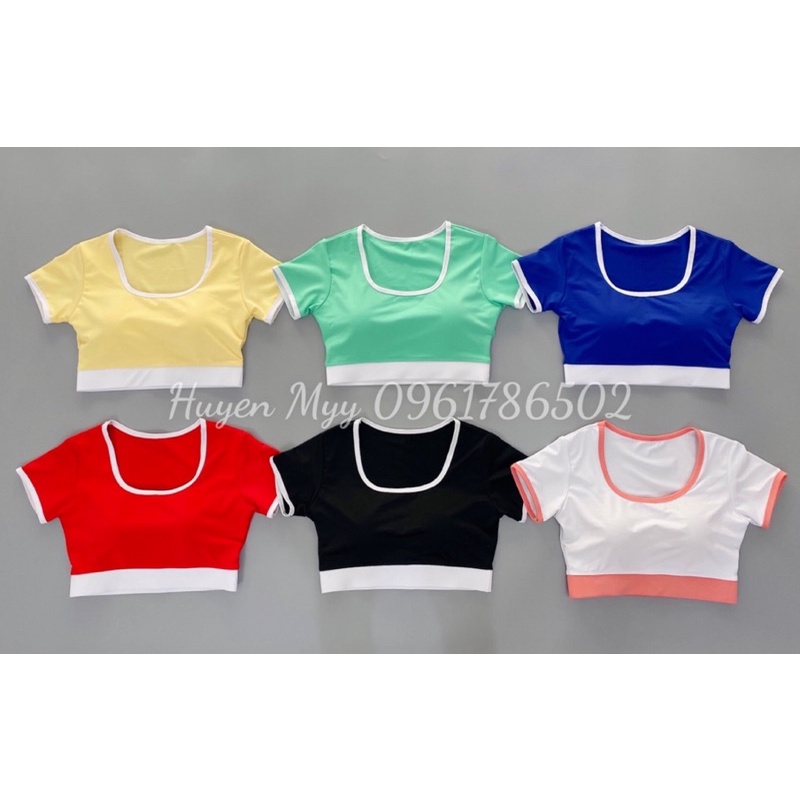 ÁO CROPTOP PHỐI VIỀN SIÊU ĐẸP
