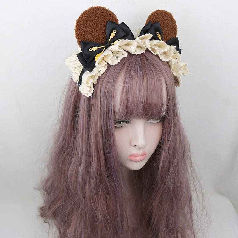 Băng Đô Tai Gấu Bông Phong Cách Lolita Nhật Bản