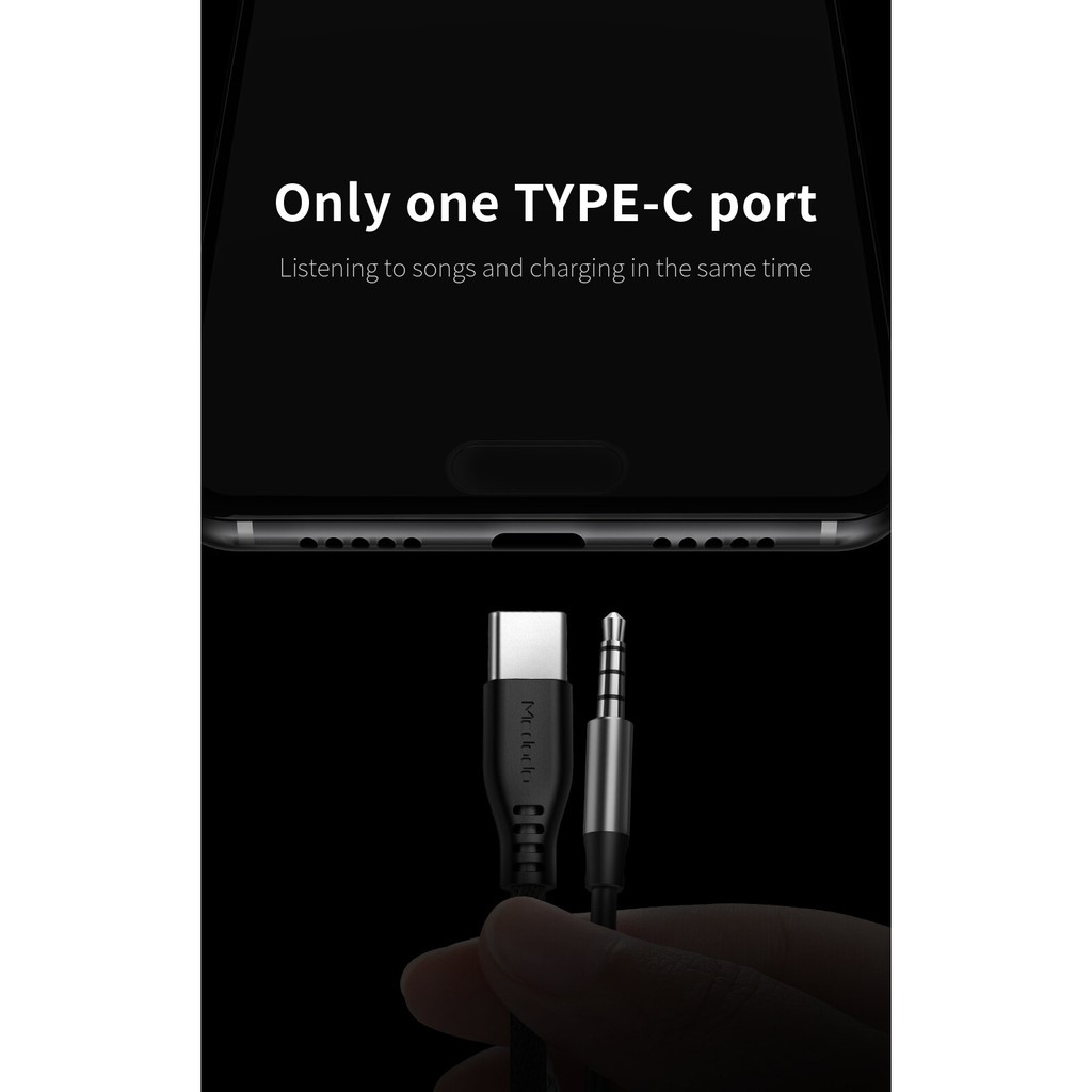 Cáp kết nối âm thanh 2 trong 1 USB Type-C chất lượng cao