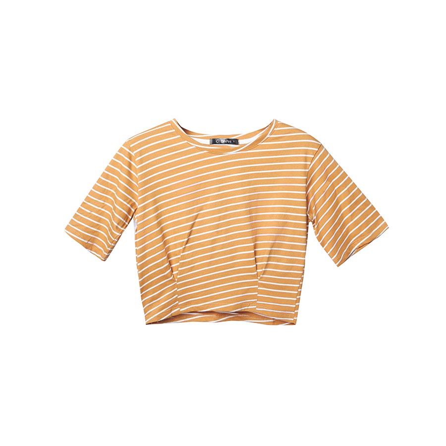 Áo thun nữ croptop ôm, ngắn tay_Gavani_STRIPE COLOUR 3