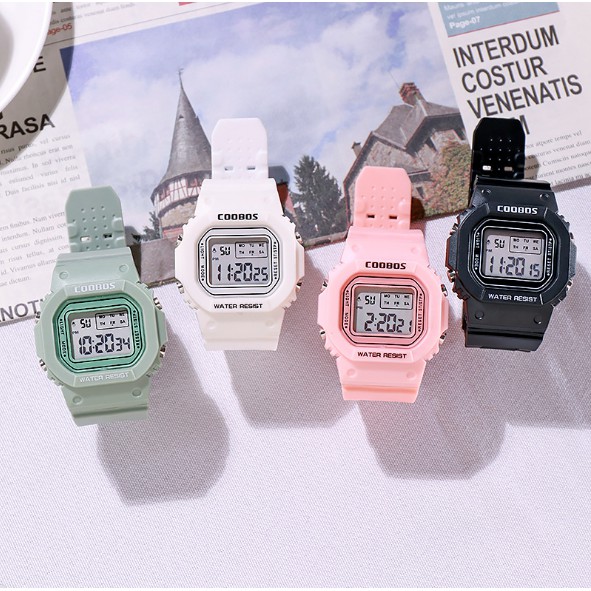 ĐỒNG HỒ ĐIỆN TỬ COOBOS 6008 MẶT VUÔNG CÁ TÍNH