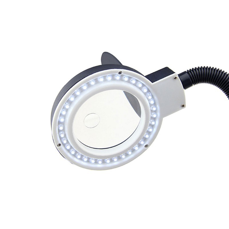 Kính lúp phóng đại 5X 10X có đèn LED để bàn dùng để sửa chữa tiện lợi