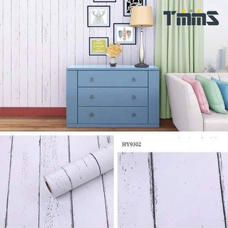 [Mẫu Mới] Cuộn 10m Giấy Dán Tường Giả Gỗ HY9302 Có Keo Sẵn Khổ Rộng 0.45m2