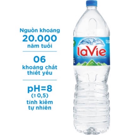 [ĐỦ CỠ] Nước khoáng Lavie đóng chai 1.5L