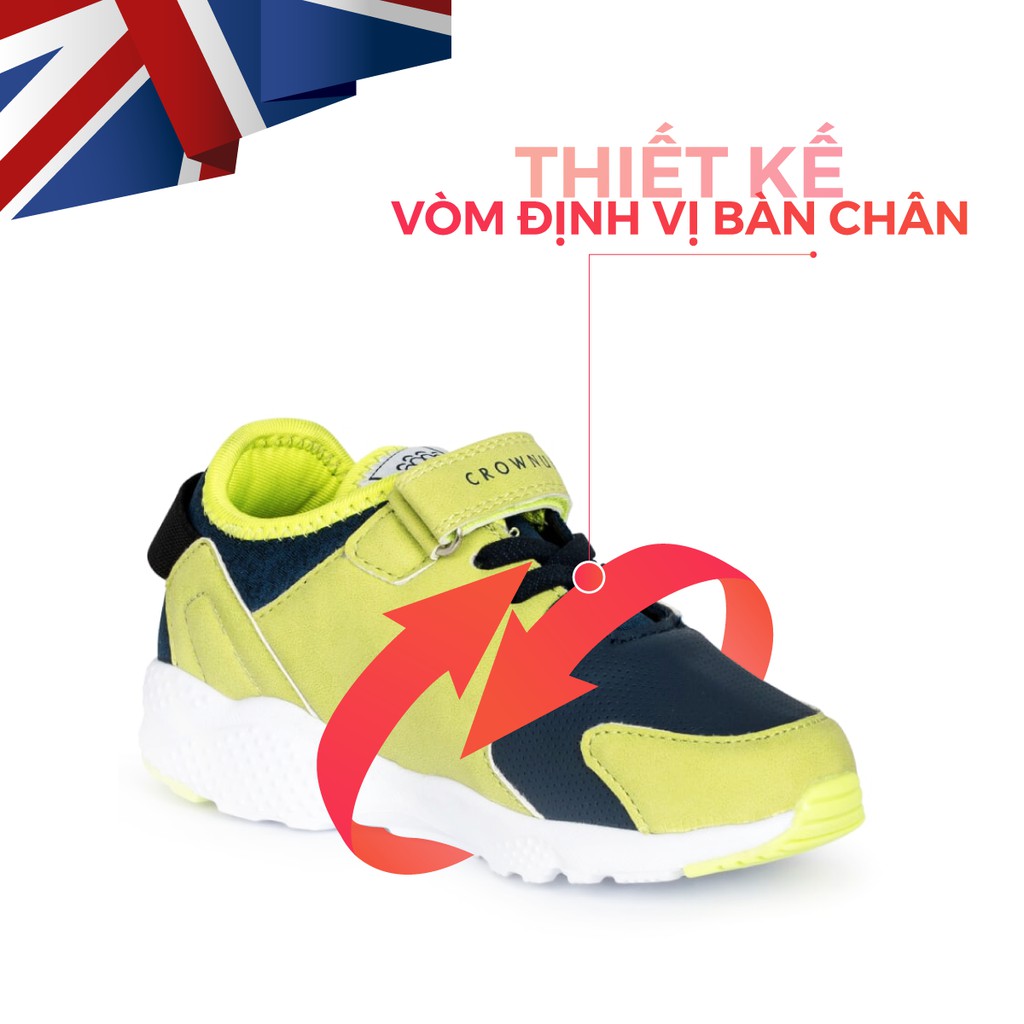 Giày Thể Thao Bé Trai Bé Gái Đi Học Siêu Nhẹ Êm Crown Space UK Sport Shoes CRUK8021 Trẻ em Cao Cấp Size 28-35/2-14 tuổi