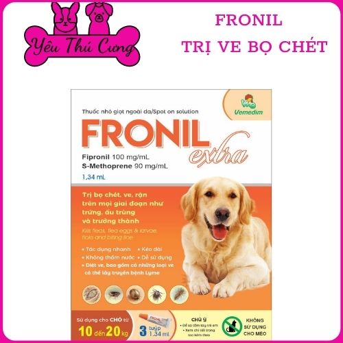 Nhỏ Gáy Ngừa Ve Rận Fronil EXTRA Cho Chó Trên 2 Tháng..... YÊU THÚ CƯNG