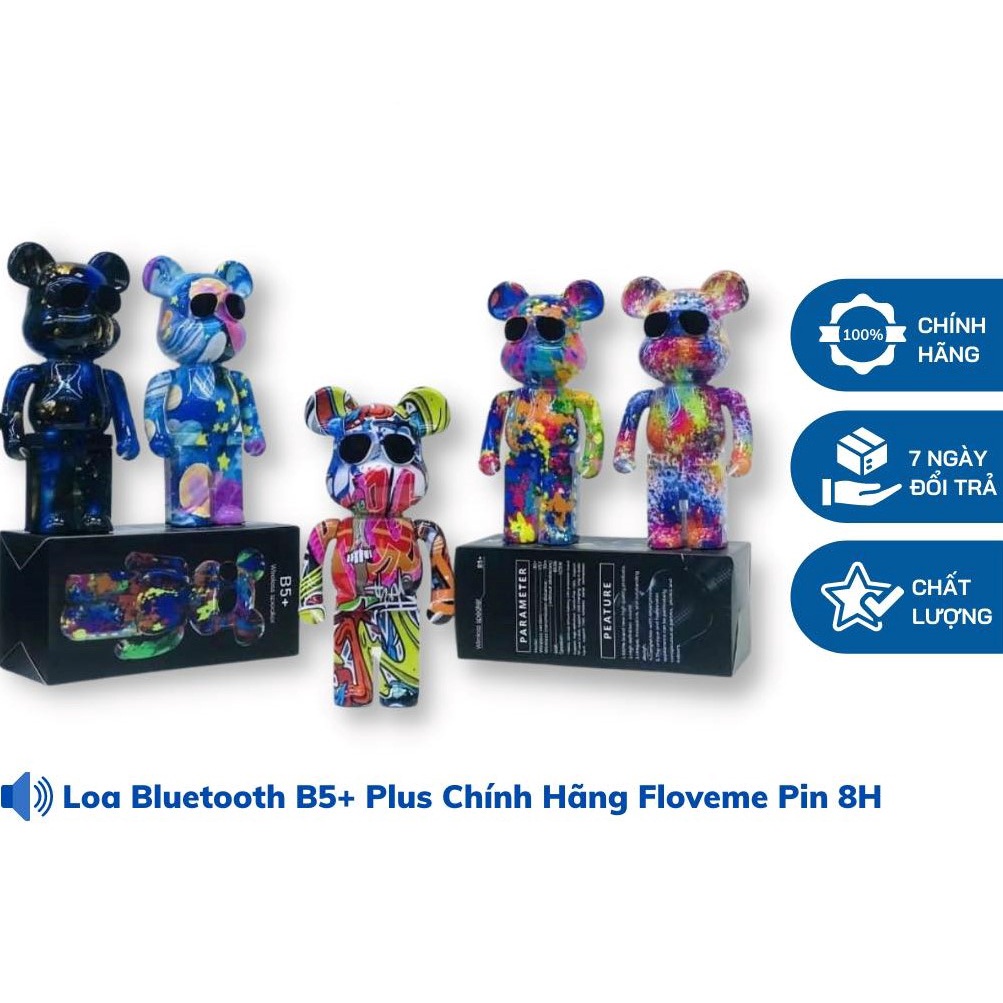 Loa Bluetooth Gấu BearBrick Hot Trend - Âm Đỉnh, Màu Sắc Sang Chảnh - Bảo Hành 6 Tháng