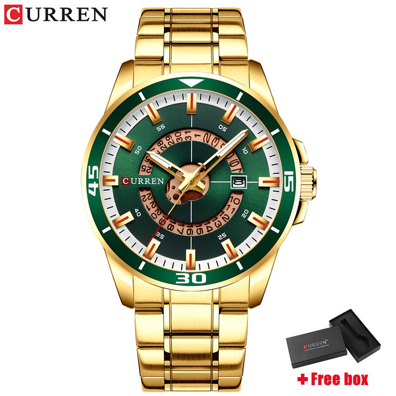 Đồng Hồ Đeo Tay Thạch Anh CURREN 8359 Chất Liệu Thép Không Gỉ Sang Trọng Chống Nước Cho Nam
