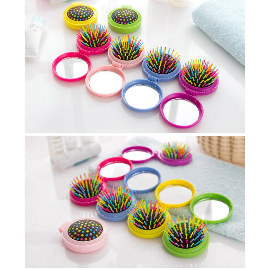 Bộ Lược Và Gương Gấp Gọn 7.3 x 6.5 Cm