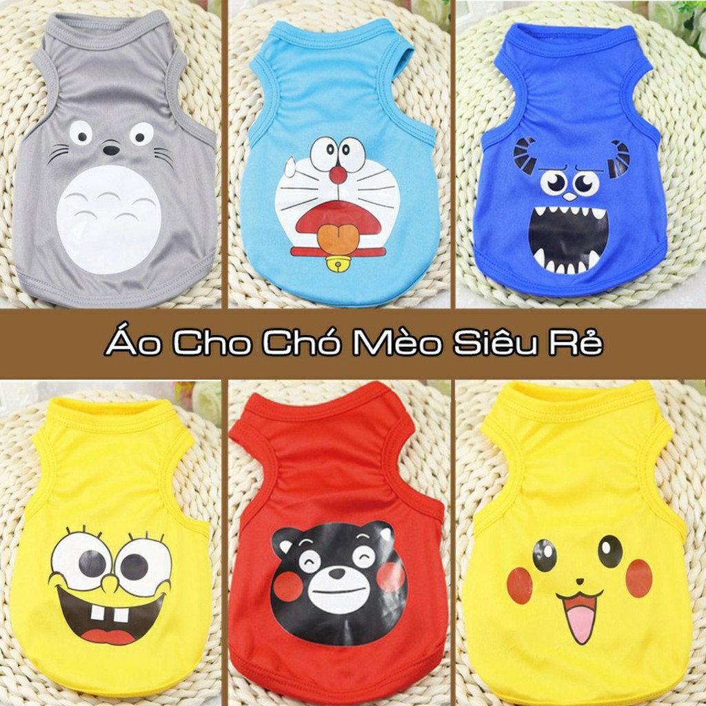 HÀNG MỚI VỀ [ĐỦ SIZE 1 - 10KG] ÁO HOẠT HÌNH CUTE DÀNH CHO THÚ CƯNG