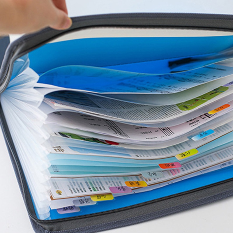 Túi Đựng Tài Liệu Khổ A4 Nhiều Ngăn Có Khóa Kéo Tiện Lợi