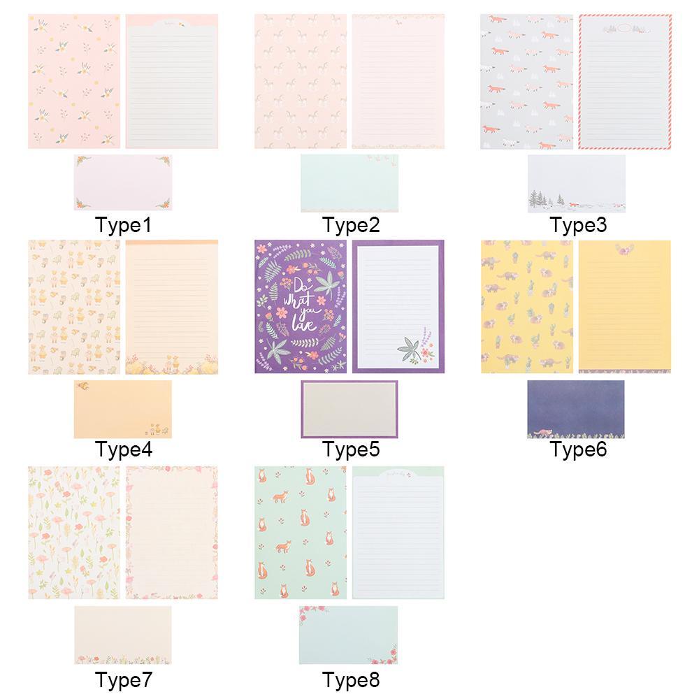 PISTA Set 3 Bao Thư Họa Tiết Hoạt Hình Xinh Xắn