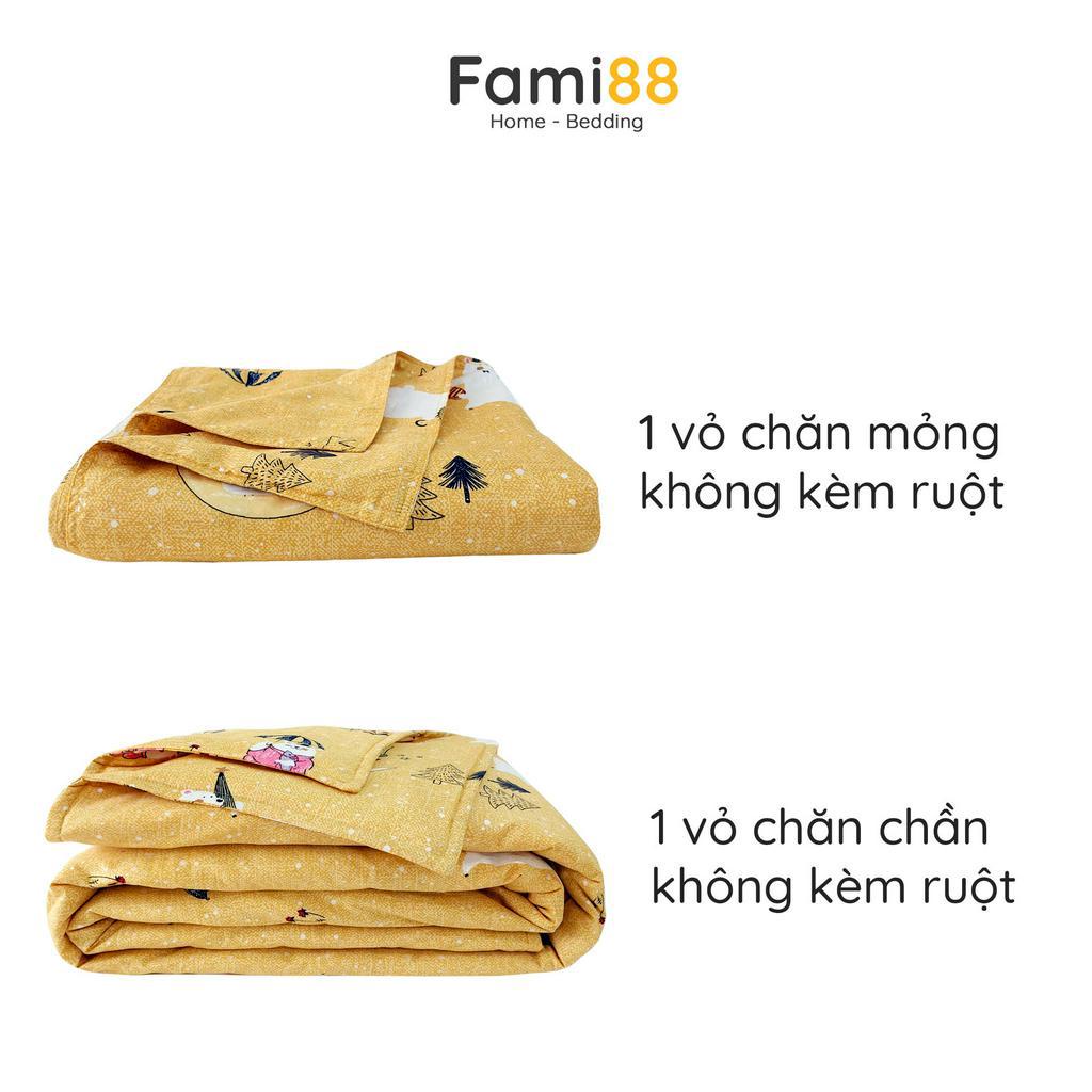 Vỏ chăn chần bông 2mx2m2 1m5x2m bé trai bé gái lồng được ruột Cotton Hàn Fami88 Bedding, chăn mền hè thu cho trẻ em.
