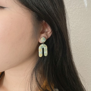 Khuyên tai đất sét nung Polymer Clay (Lime Juice)