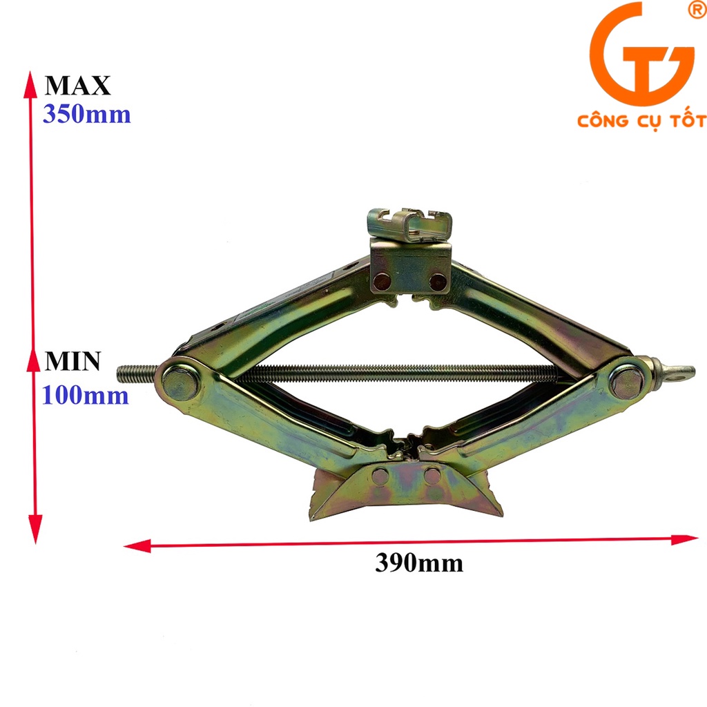 Kích xếp chữ A 1 tấn kích nâng gầm ô tô 100-350mm