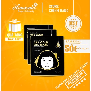 Mặt nạ vàng 24K Gold Gel Mask Hanayuki Korea làm trắng phục hồi da cấp tốc - Chính hãng 100%