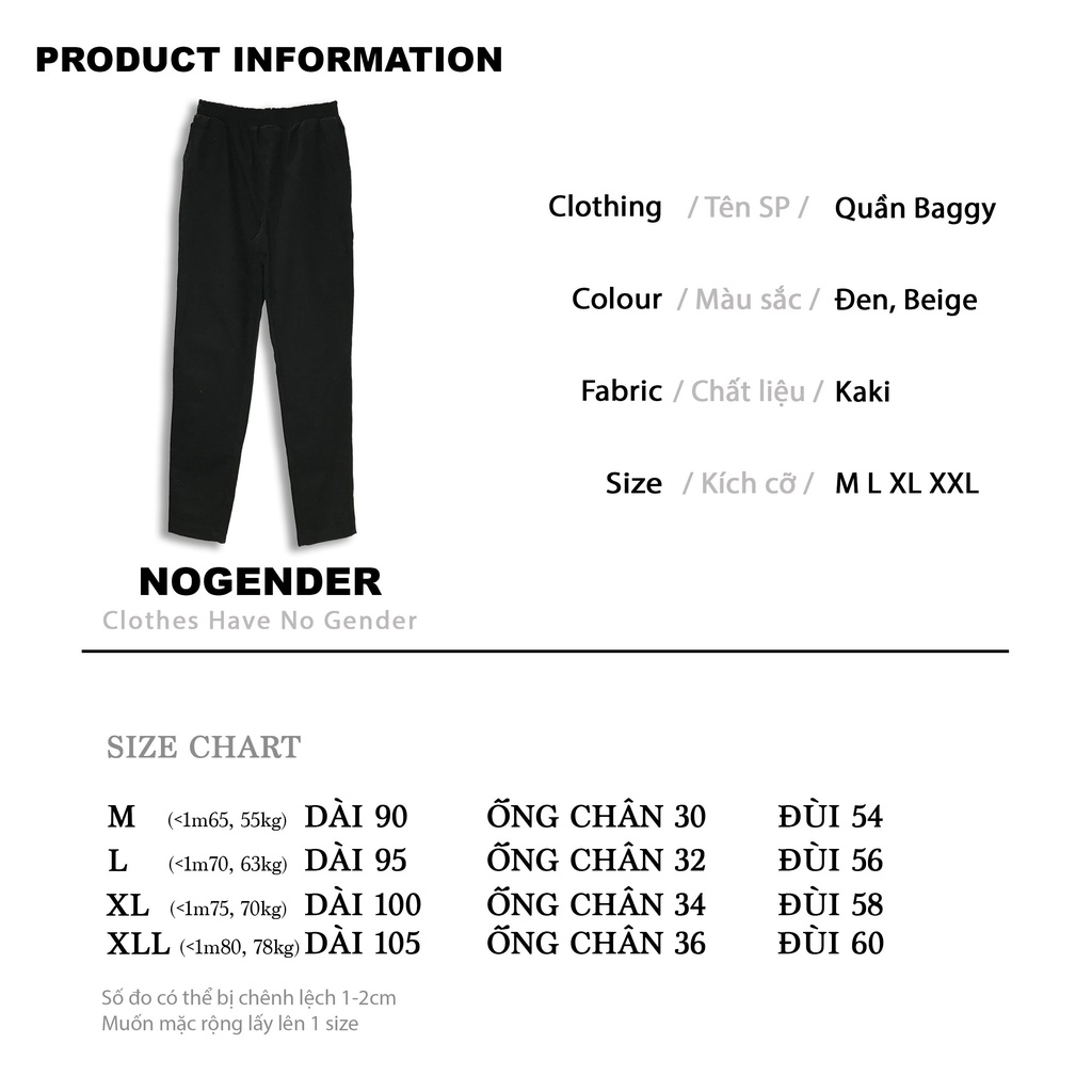 QUẦN BAGGY KAKI UNISEX