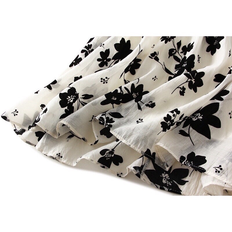 Chân Váy Dài Hoạ Tiết Hoa Cao cấp Chân Váy midi chân váy dáng dài