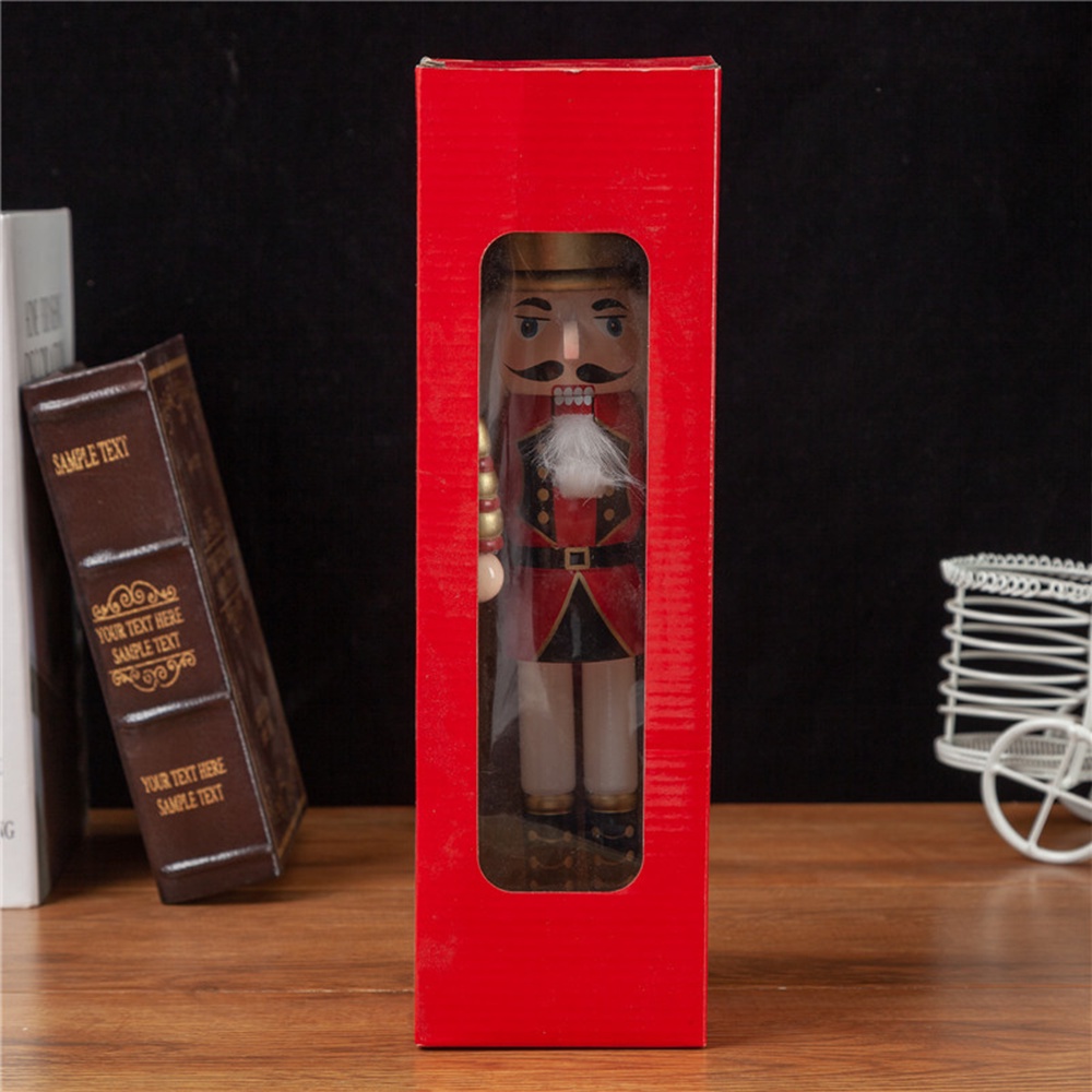 Búp Bê Người Lính Bằng Gỗ 30cm Trang Trí Giáng Sinh