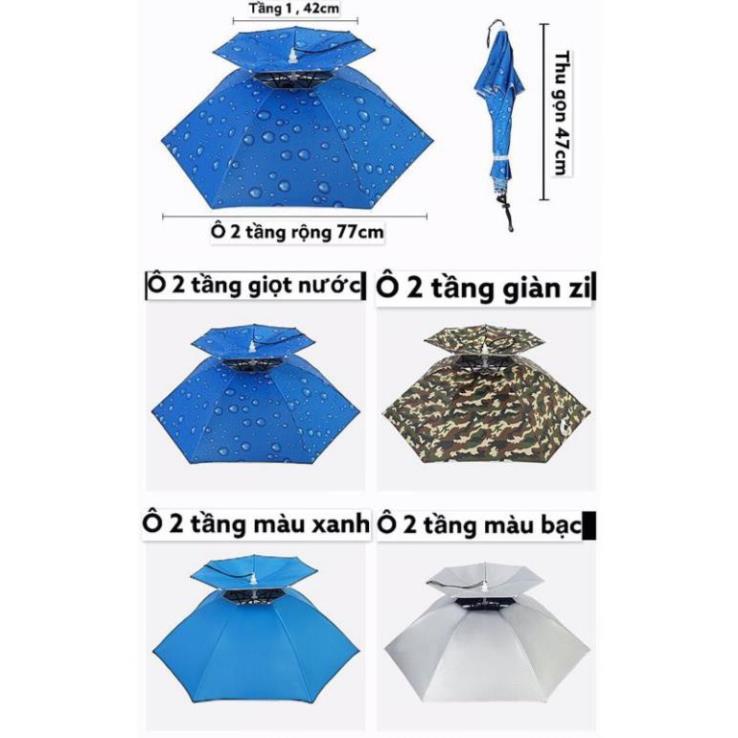 Ô đội đầu đi câu 2 tầng  mau giot nuoc siêu ưng đồ câu FISHING_HD